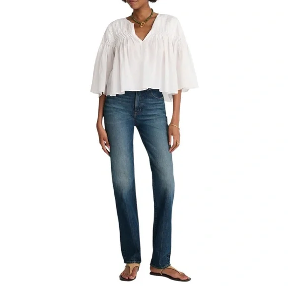 Madewell The Tall Longline Straight Jean in Greendale Wash (32 Tall) - Picture 2 of 11